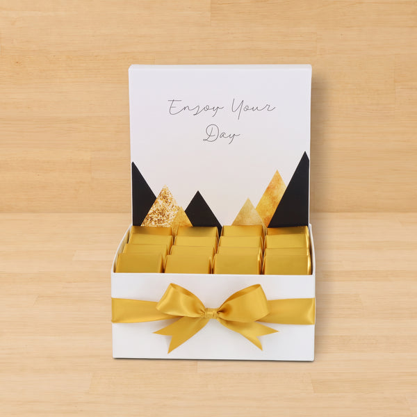 Enjoy your day geometric designed premium chocolate medium hamper