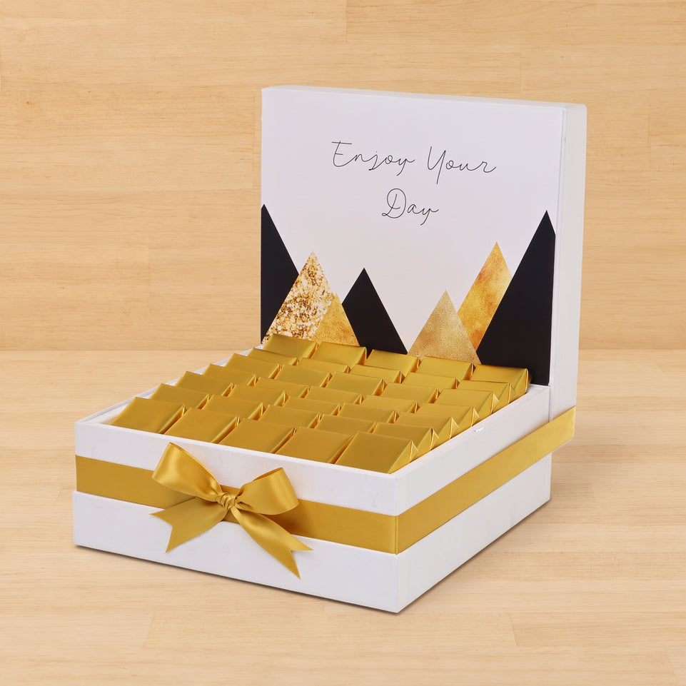 Enjoy your day geometric designed premium chocolate large hamper
