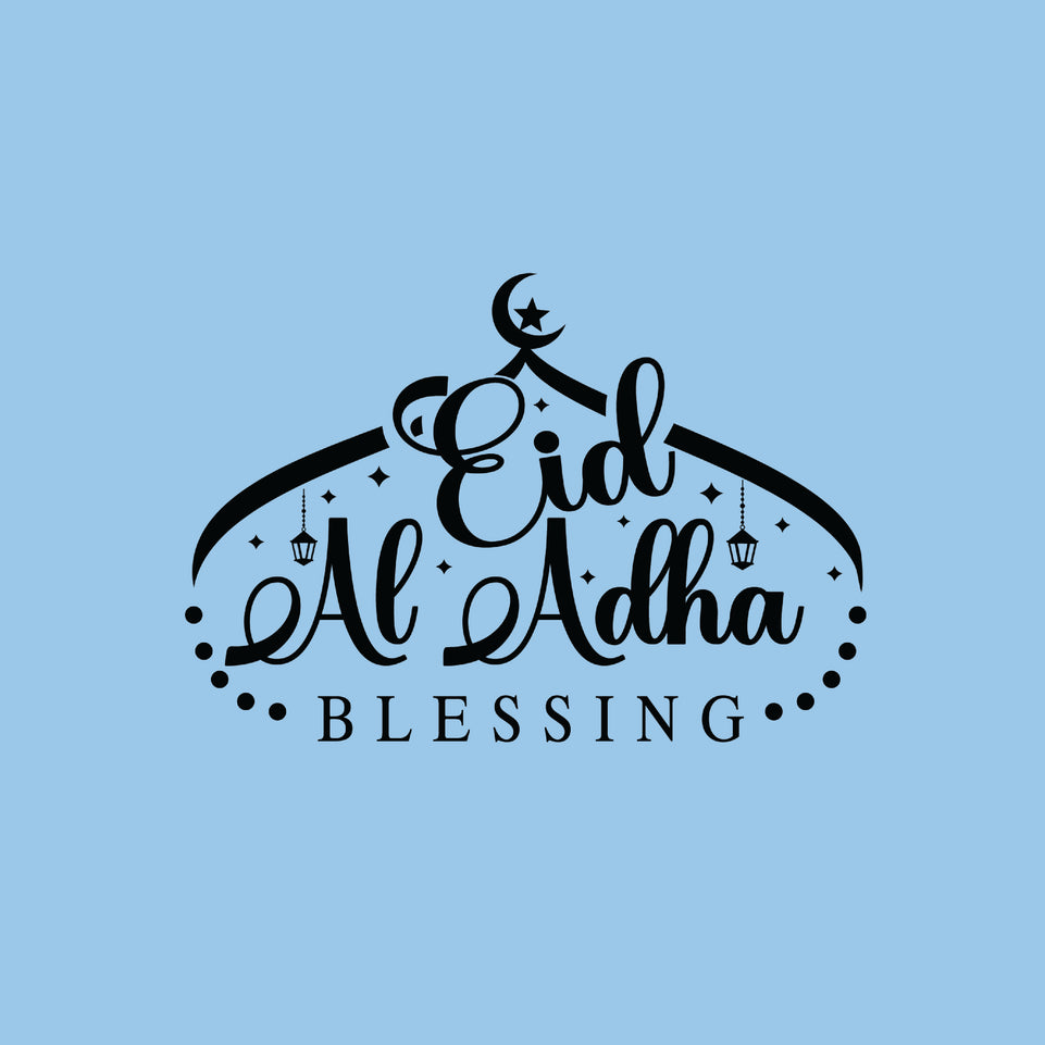 Eid al adha blessing greeting card