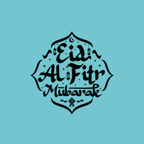 Eid al fitr oriental frame greeting card