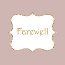 Farewell glitter frame greeting card