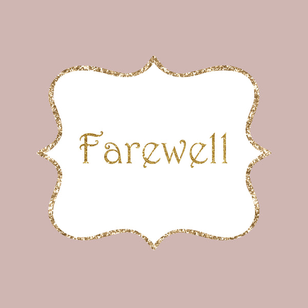 Farewell glitter frame greeting card