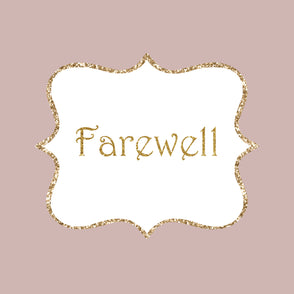 Farewell glitter frame greeting card