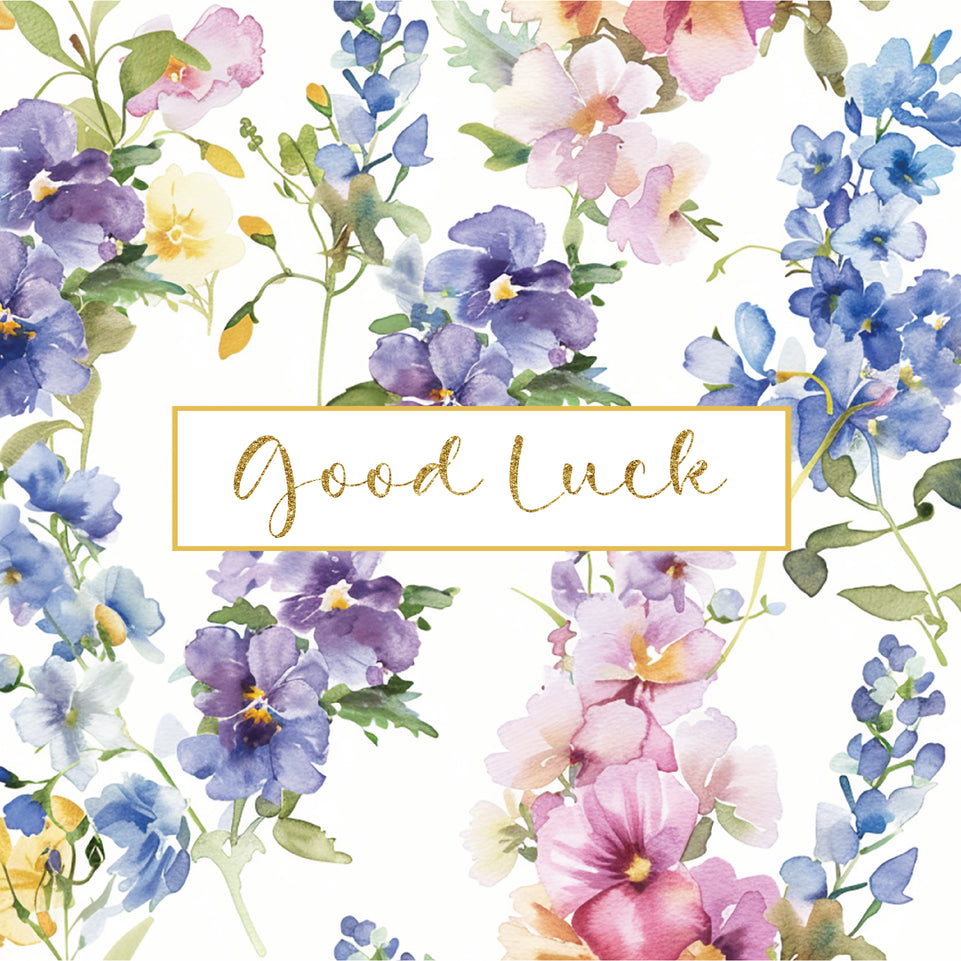 Floral branches good luck greeting card