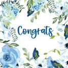 Floral vintage congrats greeting card