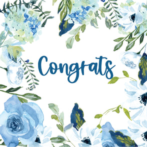 Floral vintage congrats greeting card