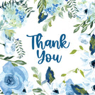 Floral vintage thank you greeting card