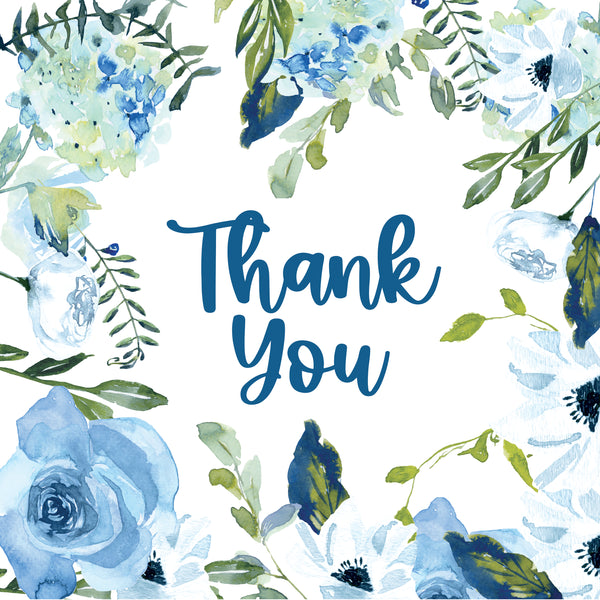 Floral vintage thank you greeting card