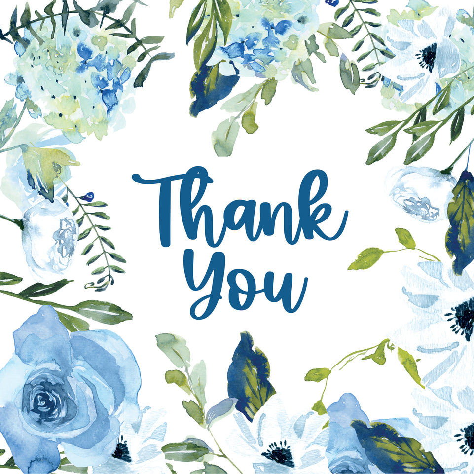 Floral vintage thank you greeting card