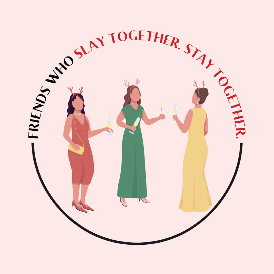 Friends who slay together stay together greeting card