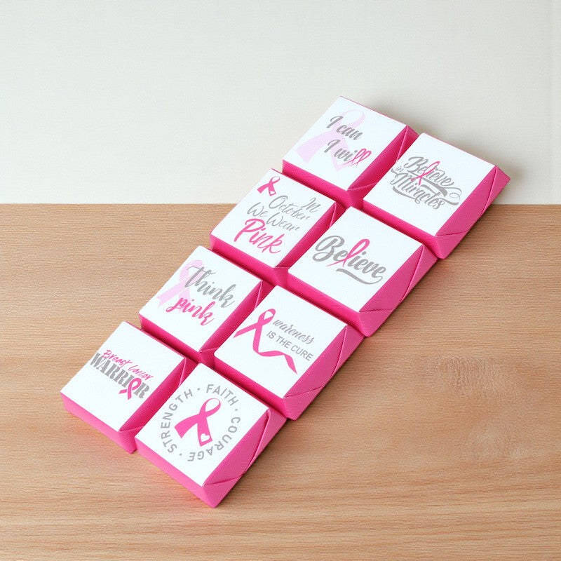 Breast cancer awareness decorated chocolate
