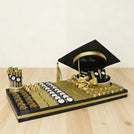 Graduation personalized designed premium chocolate leather large tray