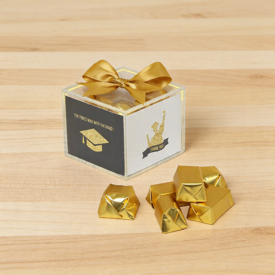 Set of 20 Graduation designed premium chocolate acrylic box