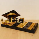 Graduation personalized & decorated chocolate leather large tray