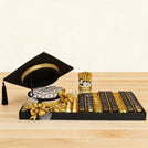 Graduation designed premium chocolate large leather tray