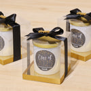 Set of 20 Graduation designed scented glass candle clear box giveaway