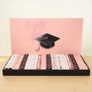 Graduation designed premium chocolate large leather tray with acrylic backdrop