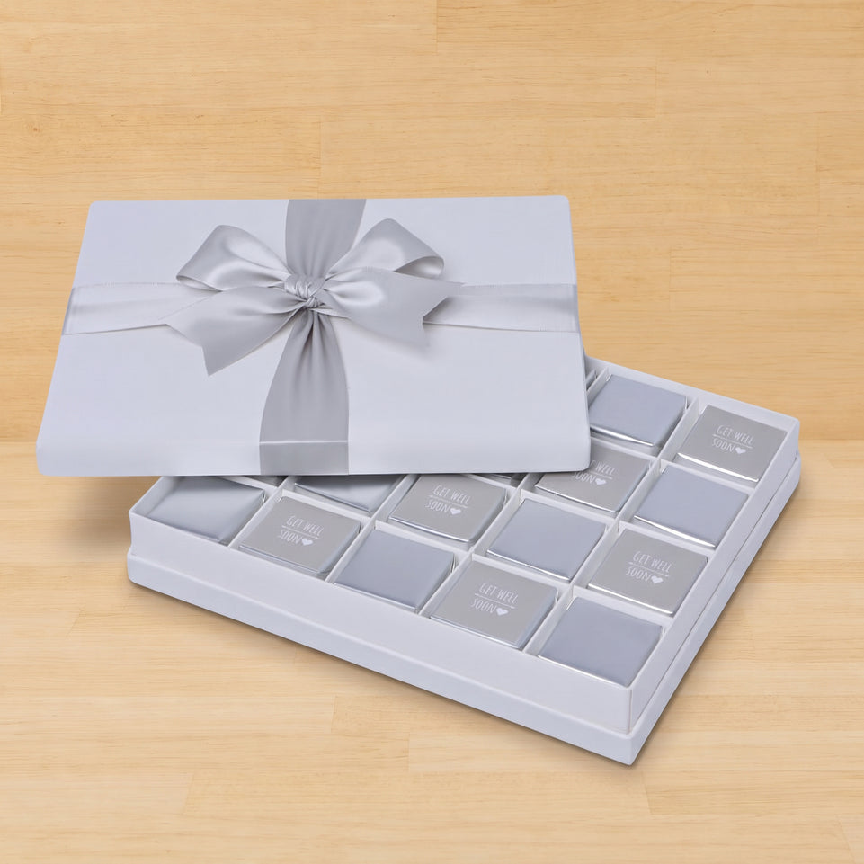 Get well soon silver classic 20P premium chocolate hard box