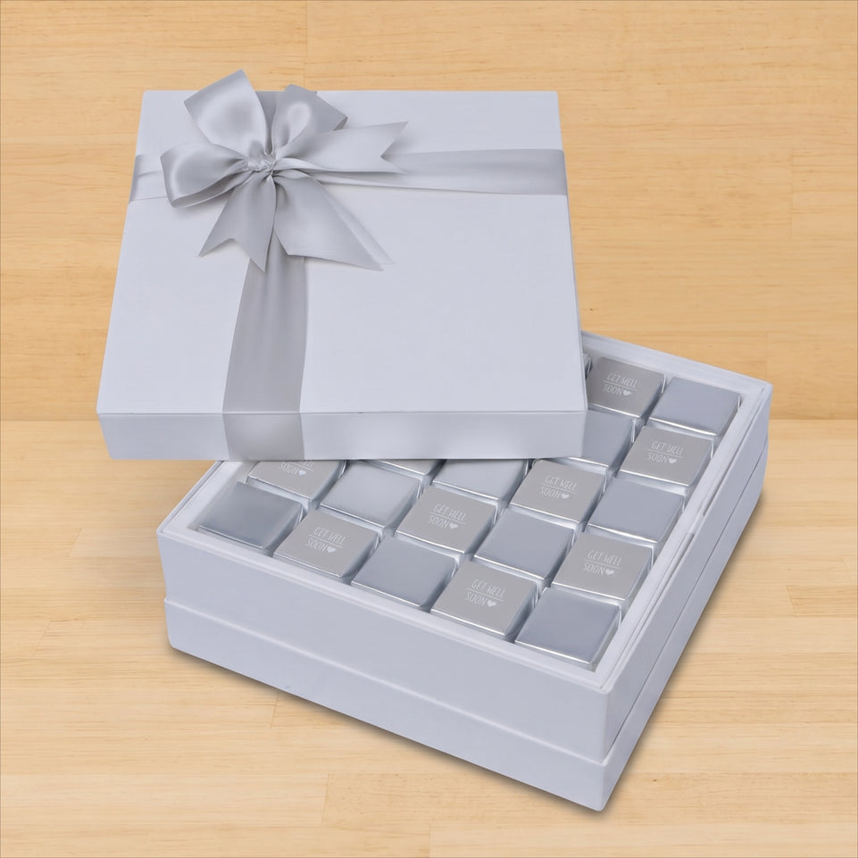 Get well soon silver classic 25P premium chocolate hard box