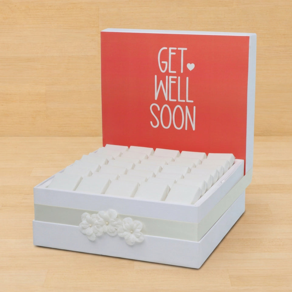 Get well soon flower decorated premium chocolate large hamper