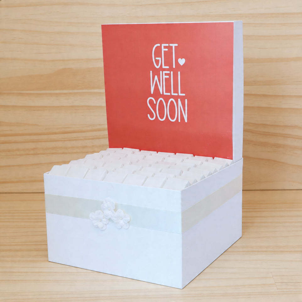 Get well soon flower decorated premium chocolate extra large hamper