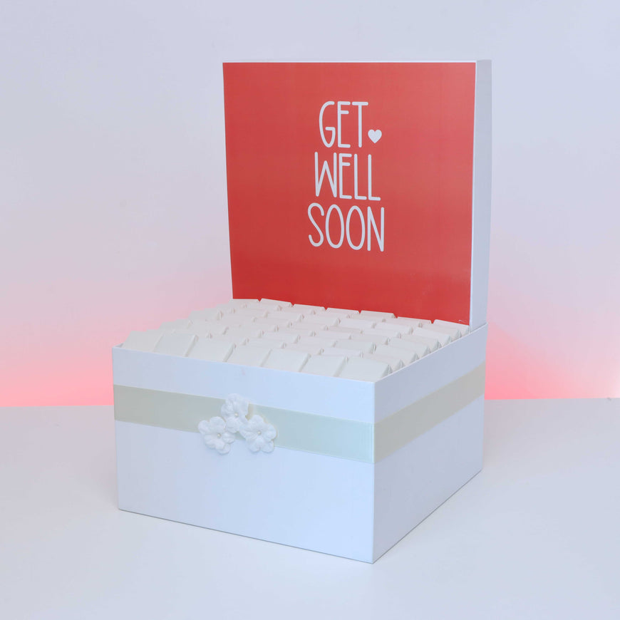 Get well soon flower decorated premium chocolate extra large hamper