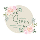 Get well soon floral rustic greeting card
