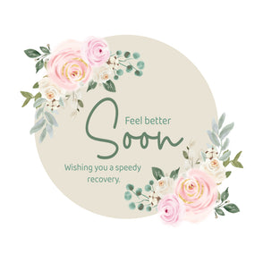 Get well soon floral rustic greeting ...