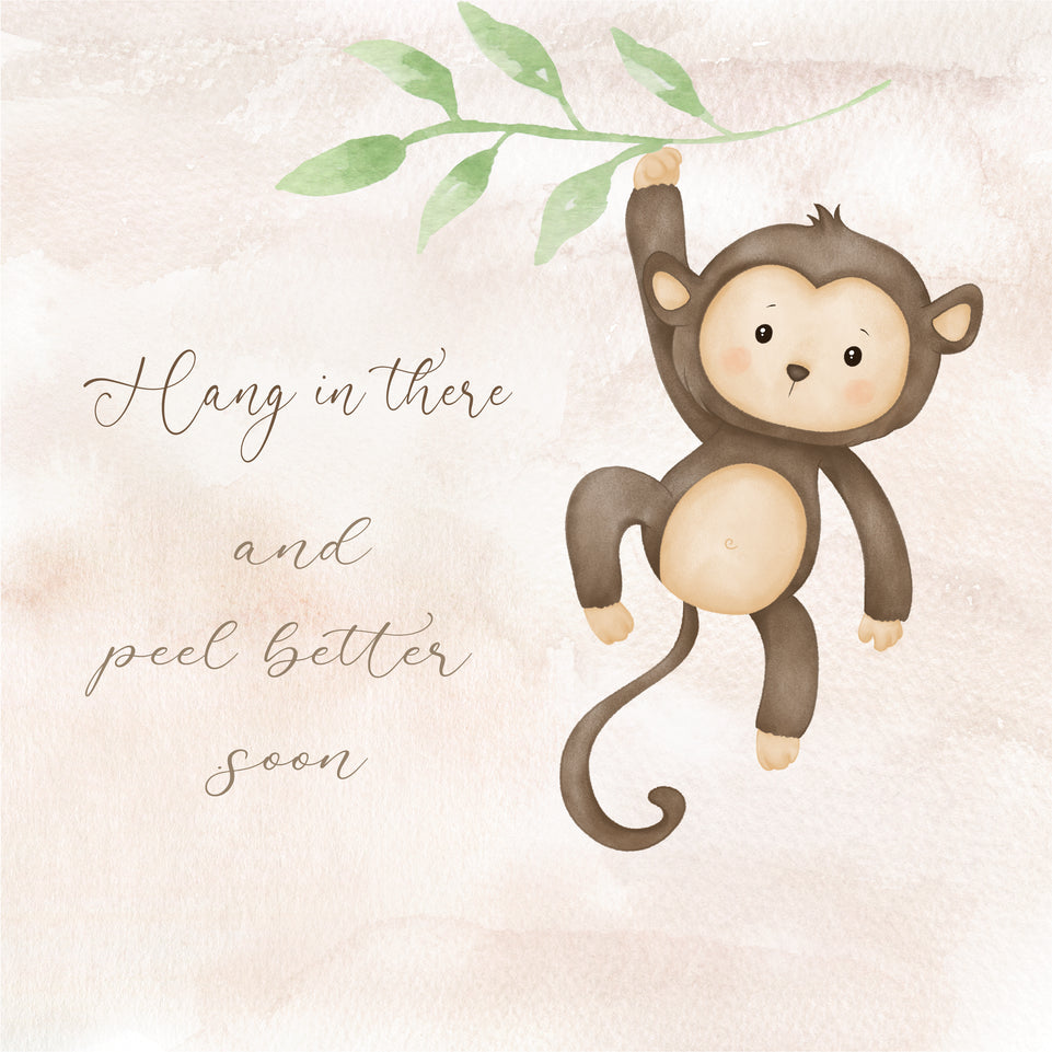 Get well soon hang in there greeting card