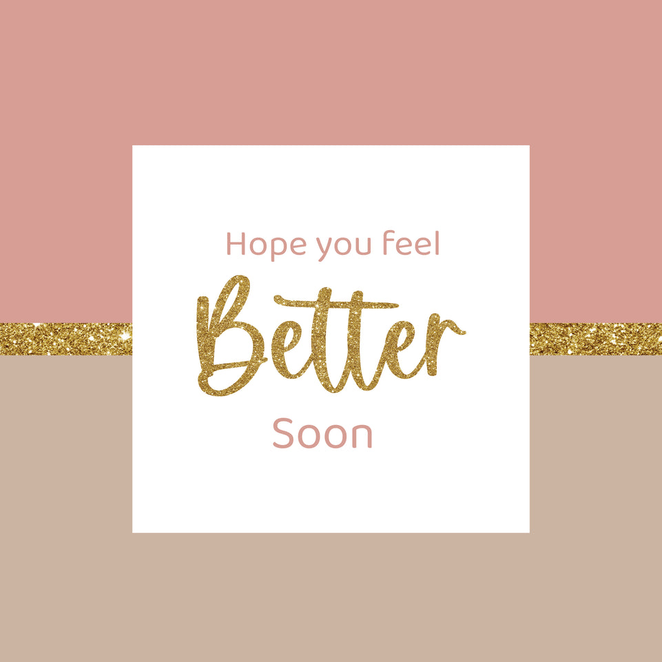 Get well soon hope you feel better soon greeting card