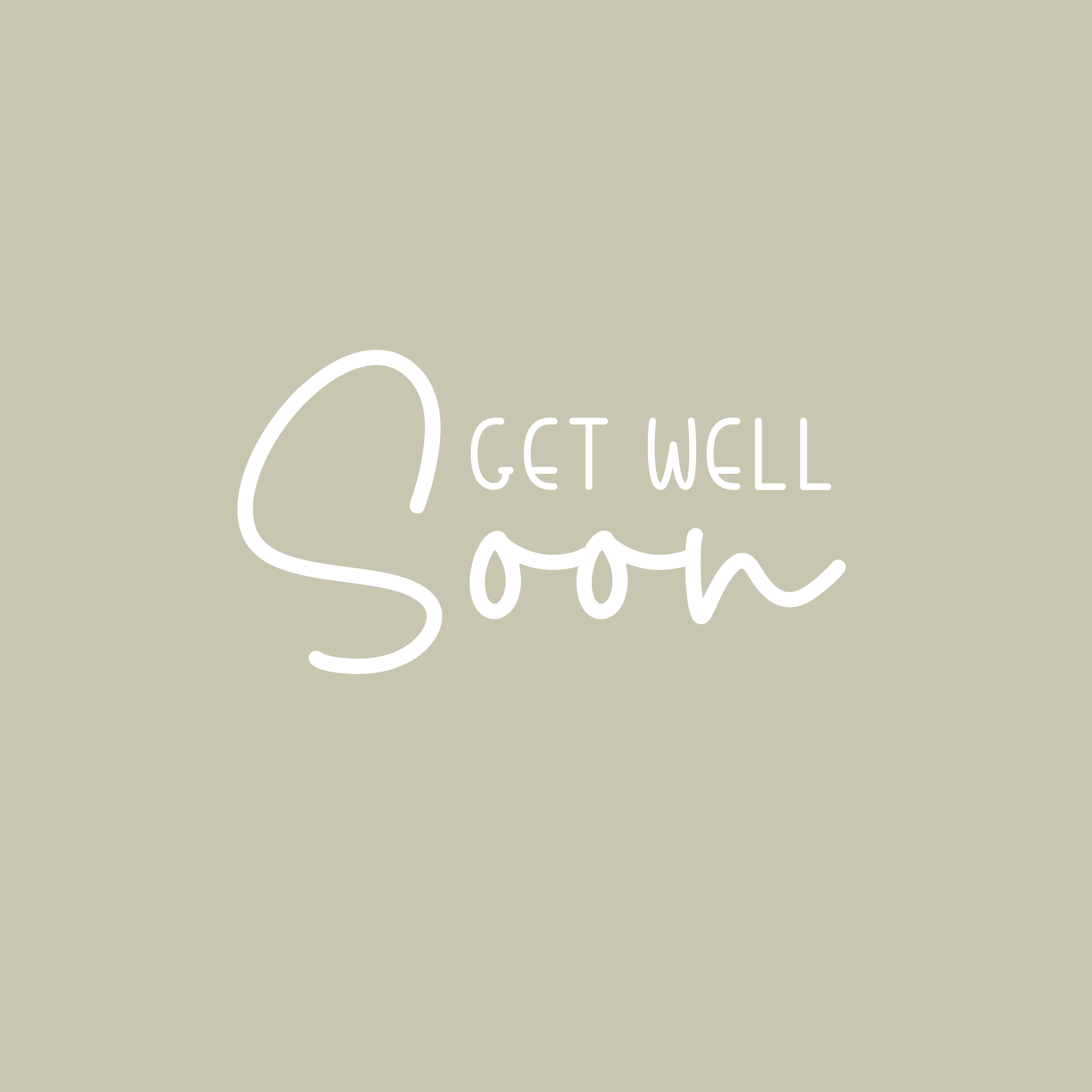 Get well soon minimalist greeting card