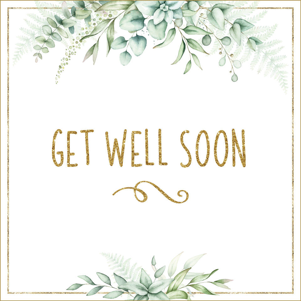 Get well soon rustic greeting card