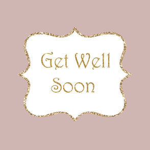Get well soon vintage glitter frame g...