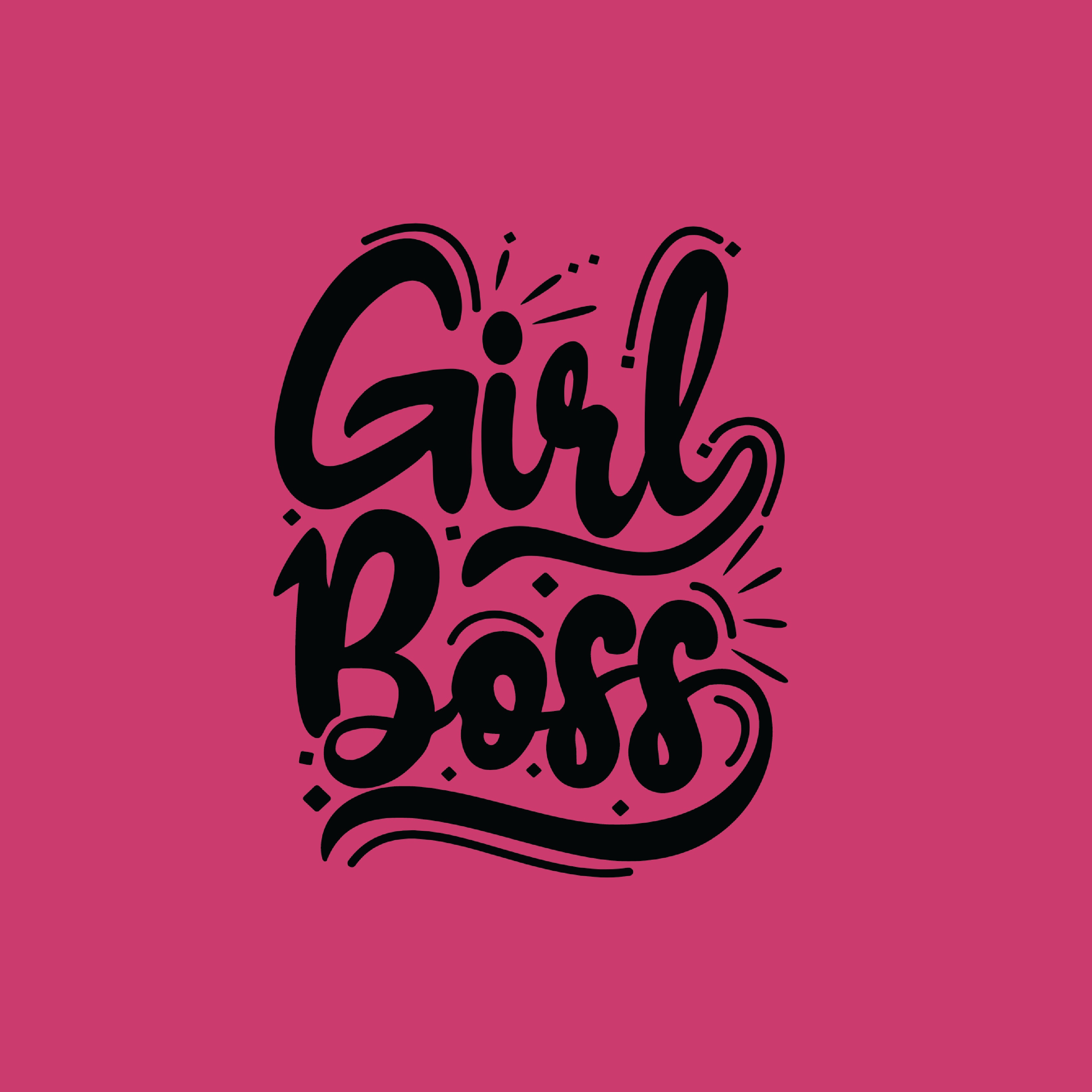 Girl boss text greeting card