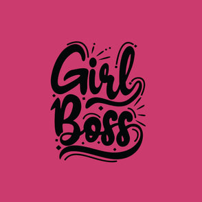 Girl boss text greeting card