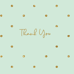 Glitter polka dot thank you greeting ...