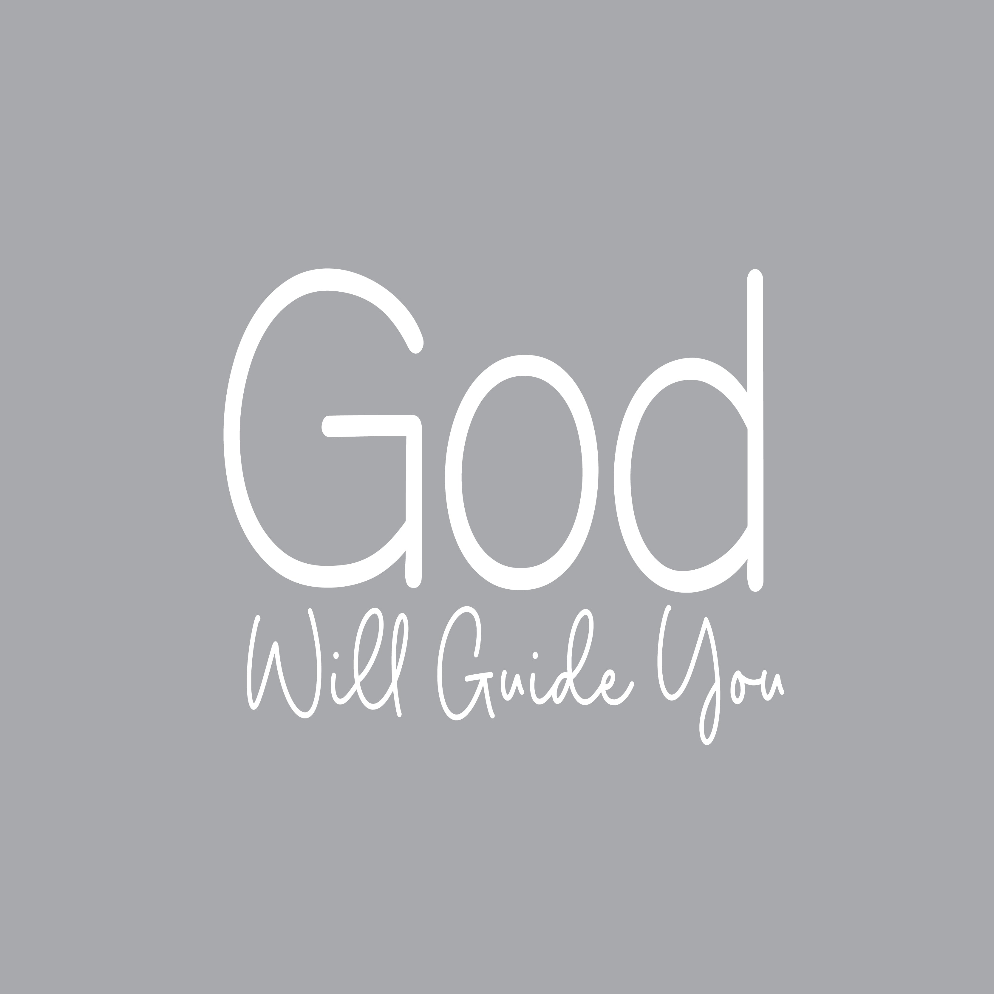 God will guide you greeting card