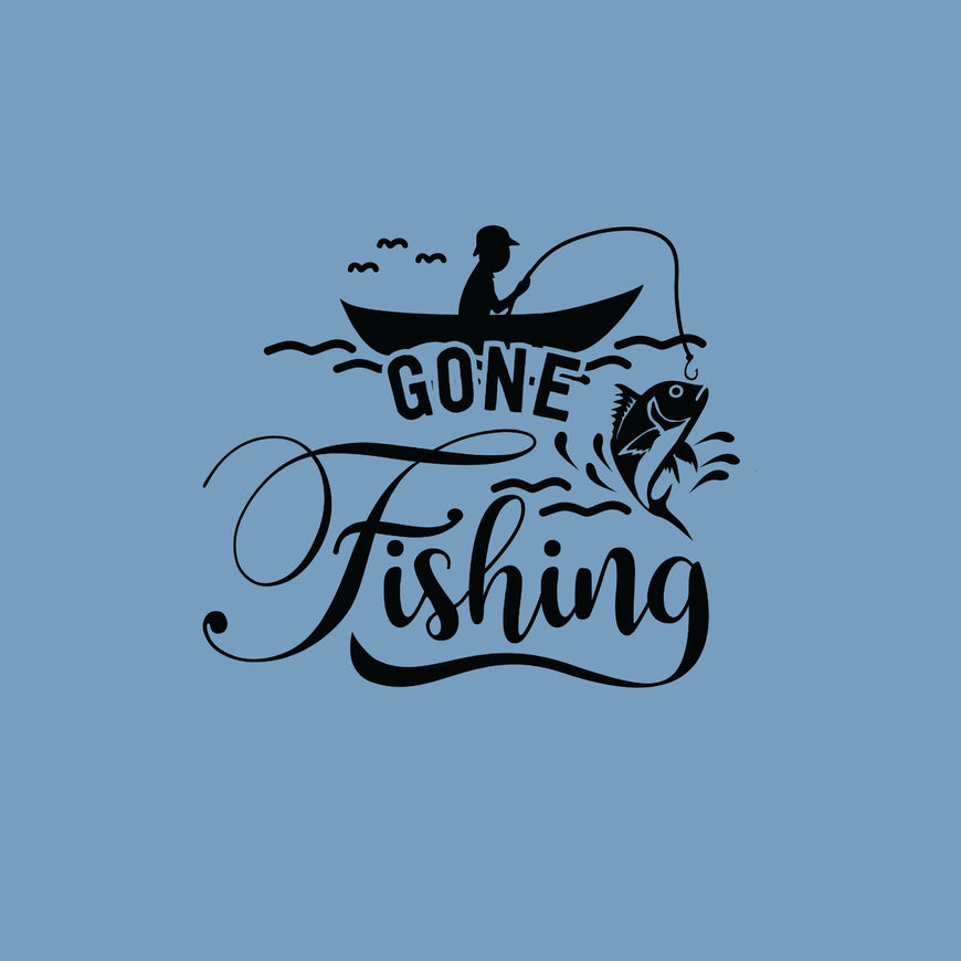 Gone fishing greeting card