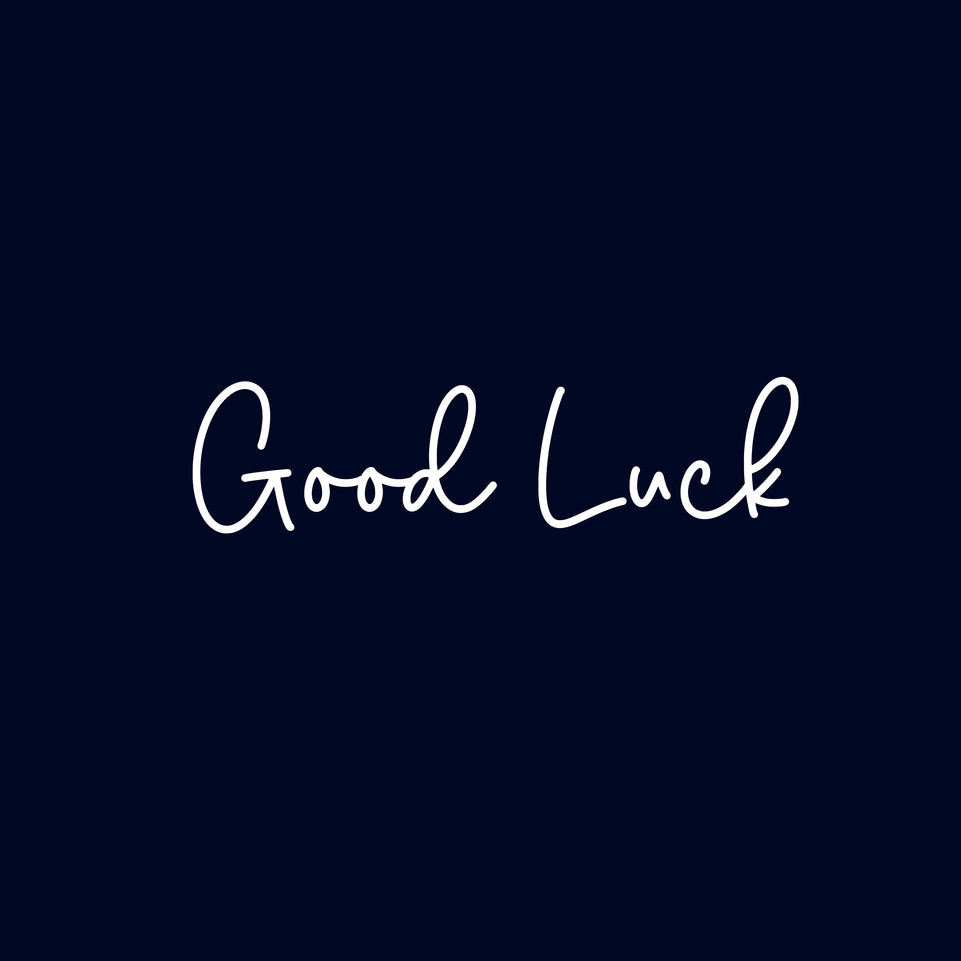 Good luck minimalist greeting card