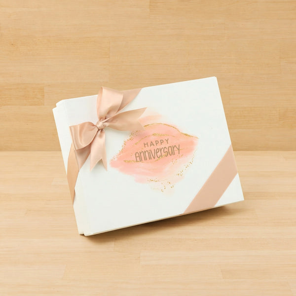 Happy anniversary stained designed 12P premium chocolate hard box