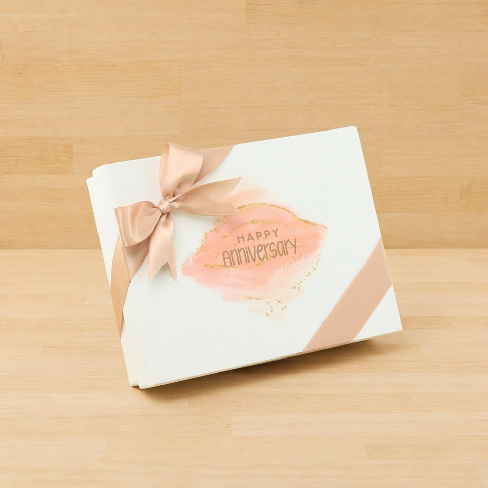 Happy anniversary stained designed 12P premium chocolate hard box