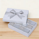 Happy anniversary classic silver designed 12P chocolate hard box