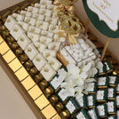 Happy anniversary decorated & customized chocolate large leather tray