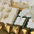 Happy anniversary decorated & customized chocolate large leather tray