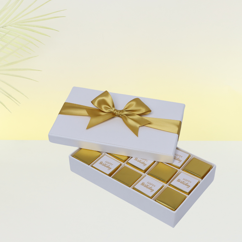 Happy birthday gold designed 15-piece chocolate hard box