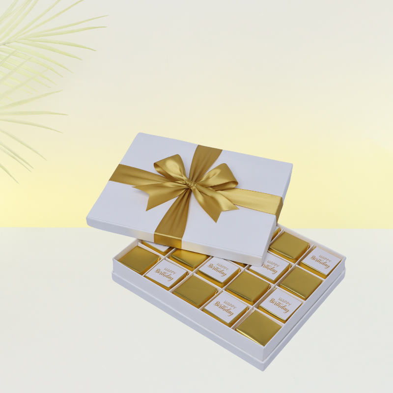 Happy birthday gold designed 20P chocolate hard box
