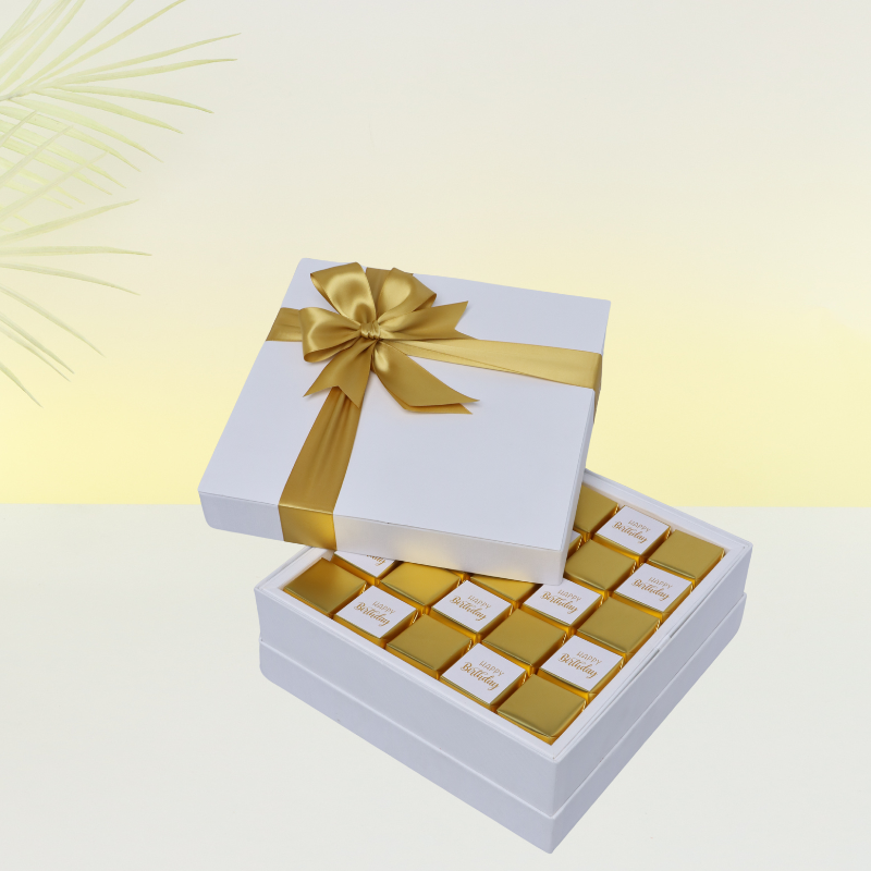 Happy birthday gold designed chocolate hard box
