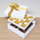 Happy birthday gold designed 2-layer chocolate hard box