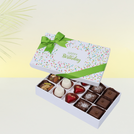 "Happy birthday" green designed 15P chocolate hard box