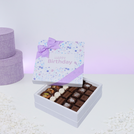 "Happy birthday" bubble designed premium chocolate hard box